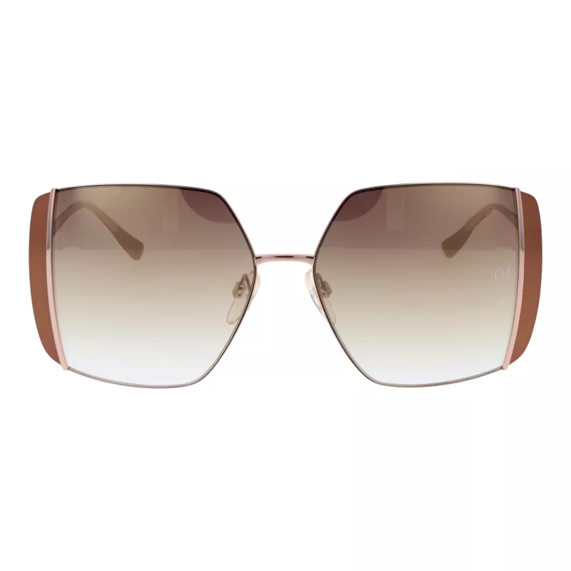 ANA HICKMANN Women's Sunglasses AH3189-5605B - Brown Acetate Frame, Brown Gradient Polycarbonate Lenses, 57mm Lens Width, UV400 Protection