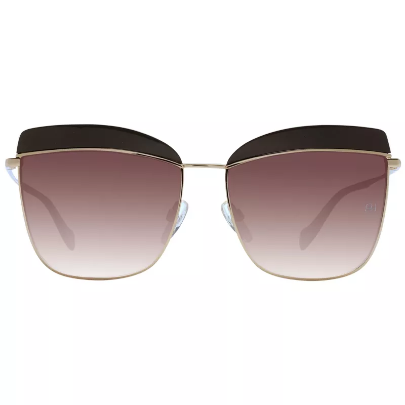 ANA HICKMANN Women's Sunglasses AH3191-59D02 Havana/Brown Rectangular Acetate Frame Brown Gradient Lens 60/15/145 mm