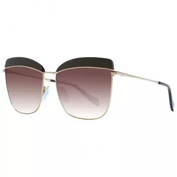 ANA HICKMANN Women's Sunglasses AH3191-59D02 Havana/Brown Rectangular Acetate Frame Brown Gradient Lens 60/15/145 mm
