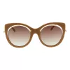ANA HICKMANN Women's Sunglasses AH9265-54H02 Havana Acetate Square Frame Brown Gradient Lens 54mm