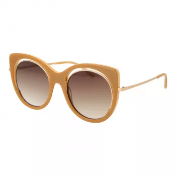 ANA HICKMANN Women's Sunglasses AH9265-54H02 Havana Acetate Square Frame Brown Gradient Lens 54mm