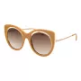 ANA HICKMANN Women's Sunglasses AH9265-54H02 Havana Acetate Square Frame Brown Gradient Lens 54mm