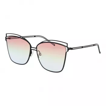 ANA HICKMANN Women's Sunglasses HI3049-6109A - Havana Acetate Oversized Square - Brown Gradient Lens - 61/15/145 mm