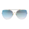 ANA HICKMANN Women's Sunglasses HI3068-5804D Gold/Brown Butterfly Metal Frame UV400