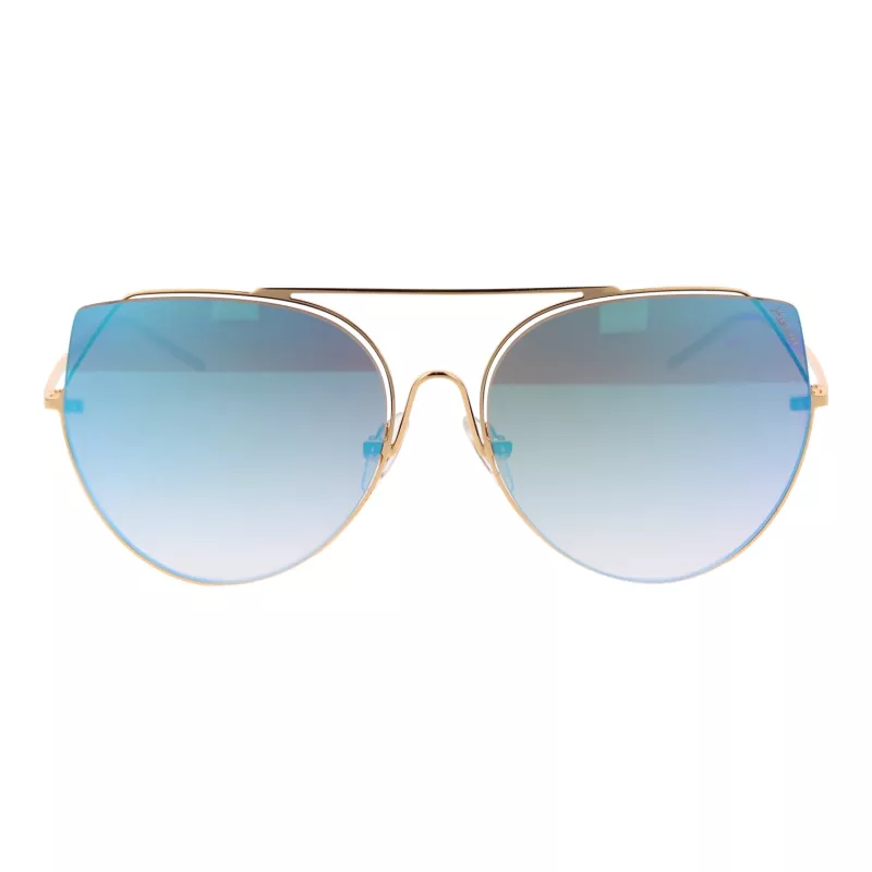 ANA HICKMANN Women's Sunglasses HI3068-5804D Gold/Brown Butterfly Metal Frame UV400