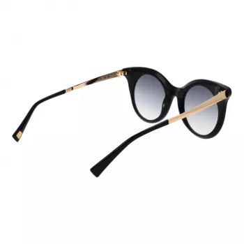 ANA HICKMANN Women's Sunglasses HI9063-4901S Gold/Brown Geometric Metal Frame with Brown Gradient Lenses 49/21/145 mm