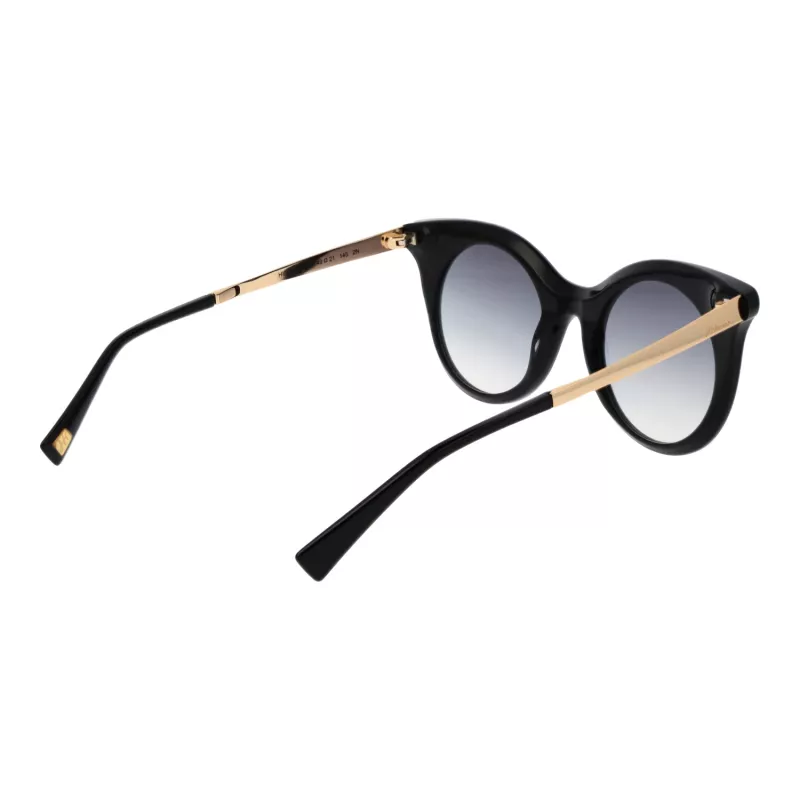ANA HICKMANN Women's Sunglasses HI9063-4901S Gold/Brown Geometric Metal Frame with Brown Gradient Lenses 49/21/145 mm