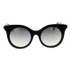 ANA HICKMANN Women's Sunglasses HI9063-4901S Gold/Brown Geometric Metal Frame with Brown Gradient Lenses 49/21/145 mm