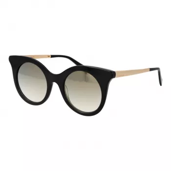ANA HICKMANN Women's Sunglasses HI9063-4901S Gold/Brown Geometric Metal Frame with Brown Gradient Lenses 49/21/145 mm