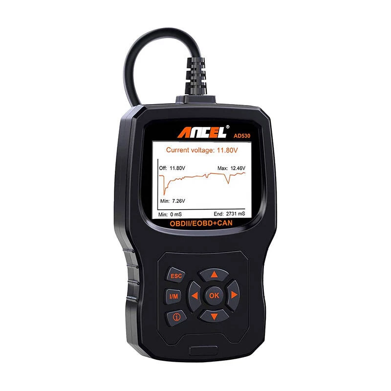ANCEL AD530 OBD2 Diagnostic Scanner with 2.8 inch TFT Color Screen, Lifetime Free Updates