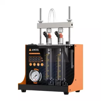 ANCEL JC200 Motorcycle Fuel Injector Cleaner and Tester with Ultrasonic Cleaning, 2-Injector Simultaneous, Atomization/Leakage/Volume Tests, 0-6.5 bar, 1000ml Tank