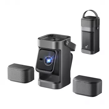 Anker Nebula P1 Portable Projector with Detachable Speakers, Full HD 1080p, 650 ANSI Lumens, 20W 2.0 Surround Sound, Android TV 11, Grey