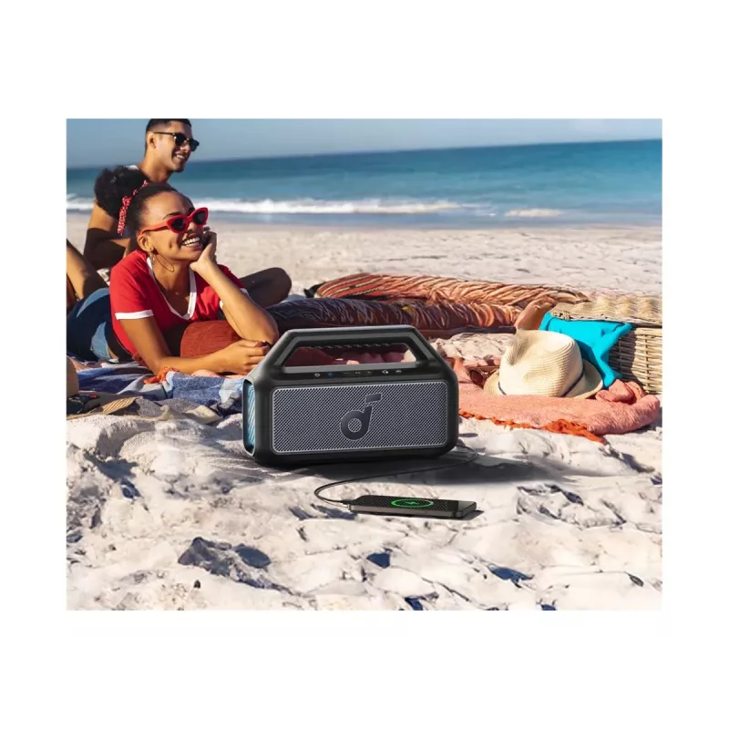 Anker Soundcore Boom 2 80W Portable Bluetooth Speaker, IPX7 Waterproof, Black