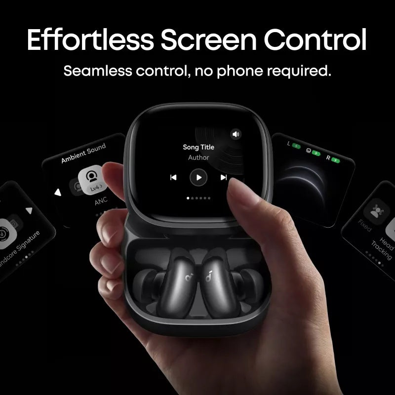 Anker Soundcore Liberty 5 Pro Max True Wireless Earbuds, Bluetooth 5.3, Adaptive ANC, 6 Mics, Black