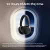 Anker Soundcore Space 2 Over-Ear Wireless Headphones with Hybrid Active Noise Cancellation, Bluetooth 5.0, 40mm Drivers, Hi-Res Audio, 40-Hour Battery, Built-in Mic, Jet Black