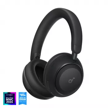 Anker Soundcore Space 2 Over-Ear Wireless Headphones with Hybrid Active Noise Cancellation, Bluetooth 5.0, 40mm Drivers, Hi-Res Audio, 40-Hour Battery, Built-in Mic, Jet Black