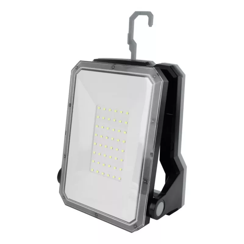 ANSMANN WL2000R-ECO Rechargeable LED Work Light, 2000 lm, 6500K, IP54, Power Bank, Black/Grey
