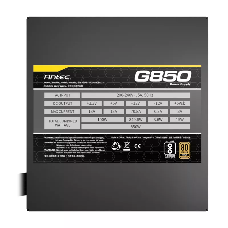 Antec ATOM G850 850W 80 PLUS Gold Semi-Modular Power Supply