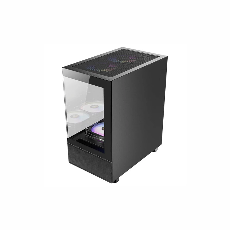 Antec CX200M Elite RGB Mini-Tower Case, Tempered Glass, Black