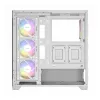 Antec CX300 ARGB ATX Mid-Tower Gaming Case, White, Tempered Glass, 4 ARGB Fans