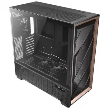 Antec Flux Pro Noctua Edition Full Tower Case, Black/Wood, with Noctua NA-FH1 Fan Hub