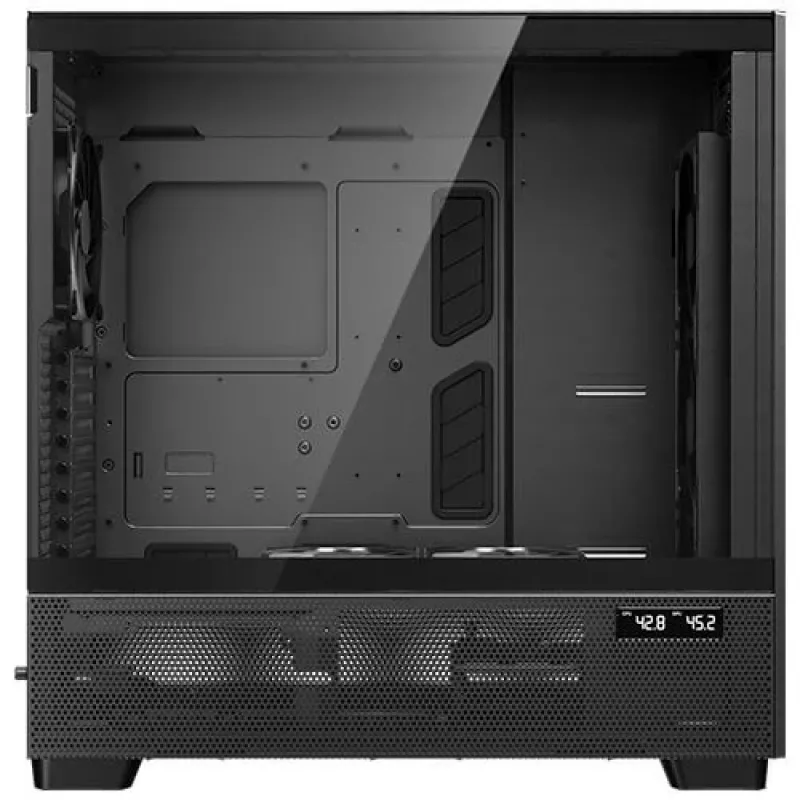 Antec Flux Pro Noctua Edition Full Tower Case, Black/Wood, with Noctua NA-FH1 Fan Hub