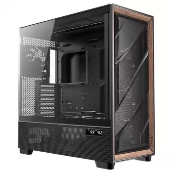 Antec Flux Pro Noctua Edition Full Tower Case, Black/Wood, with Noctua NA-FH1 Fan Hub