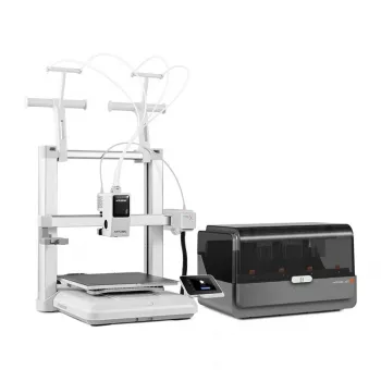 Anycubic Kobra X Combo 3D Printer – 300x300x300 mm FDM with LeviQ Auto-Leveling, Direct Drive, 180 mm/s, Carborundum Glass, 4.3-inch Touchscreen
