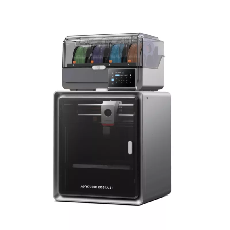 ANYCUBIC S1 Combo V2 FDM 3D Printer, 250 x 220 x 220 mm Build Volume, 500 mm/s Speed, Auto Leveling, PEI Plate, Klipper Firmware, Wi-Fi, 4.3 inch Touchscreen, 400W Power