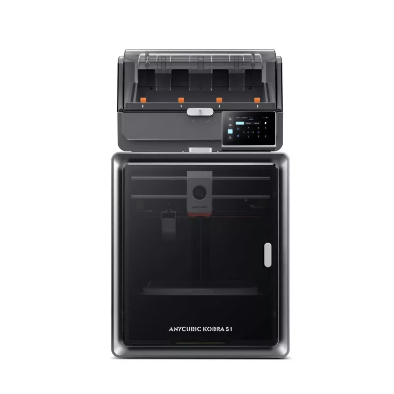 ANYCUBIC S1 Combo V2 FDM 3D Printer, 250 x 220 x 220 mm Build Volume, 500 mm/s Speed, Auto Leveling, PEI Plate, Klipper Firmware, Wi-Fi, 4.3 inch Touchscreen, 400W Power