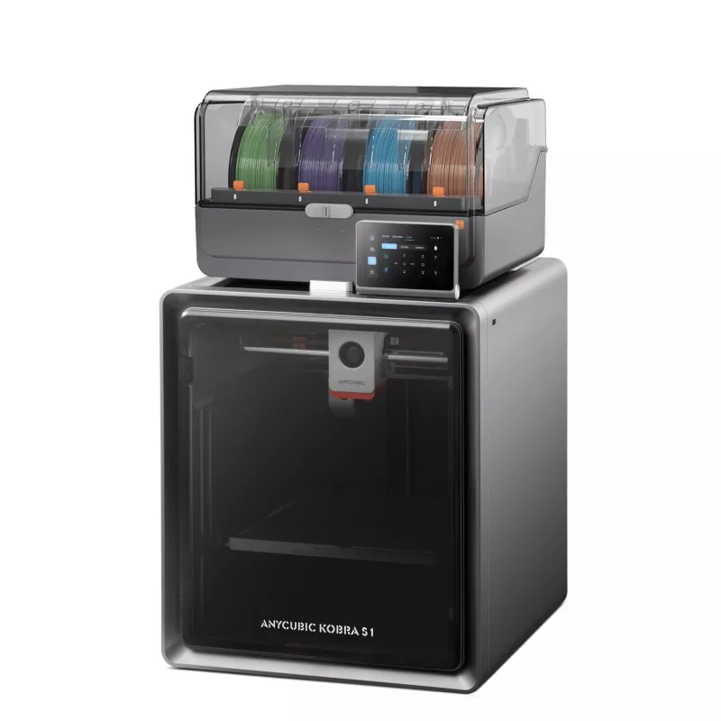 ANYCUBIC S1 Combo V2 FDM 3D Printer, 250 x 220 x 220 mm Build Volume, 500 mm/s Speed, Auto Leveling, PEI Plate, Klipper Firmware, Wi-Fi, 4.3 inch Touchscreen, 400W Power