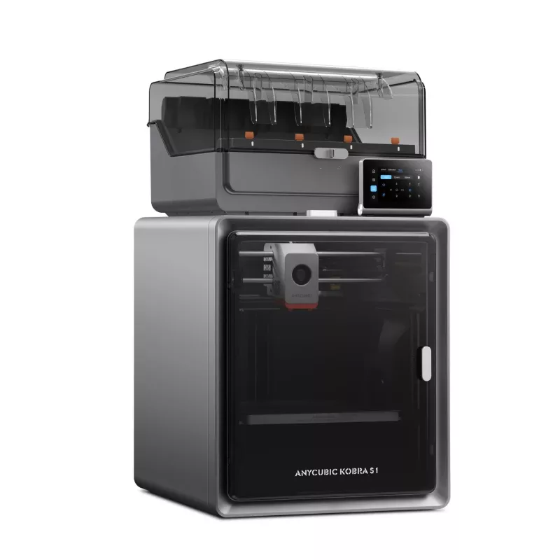 ANYCUBIC S1 Combo V2 FDM 3D Printer, 250 x 220 x 220 mm Build Volume, 500 mm/s Speed, Auto Leveling, PEI Plate, Klipper Firmware, Wi-Fi, 4.3 inch Touchscreen, 400W Power