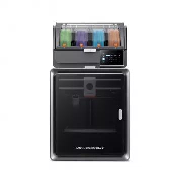 ANYCUBIC S1 Combo V2 FDM 3D Printer, 250 x 220 x 220 mm Build Volume, 500 mm/s Speed, Auto Leveling, PEI Plate, Klipper Firmware, Wi-Fi, 4.3 inch Touchscreen, 400W Power