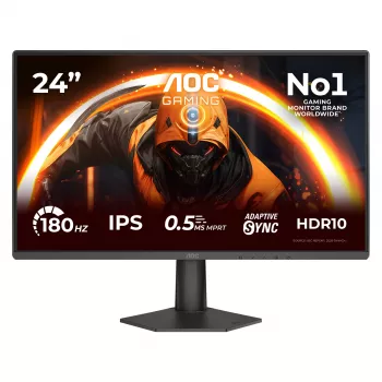 AOC 24G50F Gaming Monitor 60.5 cm (23.8 inch) Full HD IPS 180Hz 4ms HDR HDMI DisplayPort VESA