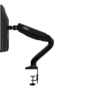 AOC AS110D0 Single Articulated Monitor Arm – Desk Mount – Aluminium – Black – for up to 27 inch LCD