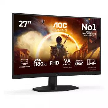 AOC C27G42FE - 68.6 cm (27 inch) Full HD Curved VA Monitor, 180Hz, 4ms, HDR10, HDMI/DisplayPort, VESA