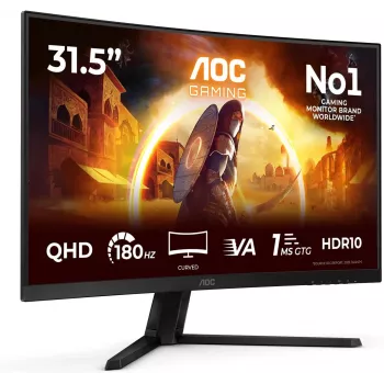 AOC CQ32G4 31.5 inch Curved QHD Gaming Monitor, 165Hz, 1ms, VA, FreeSync Premium, HDR10