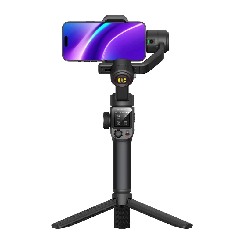 AOCHUAN S3 Smartphone Gimbal with AI Tracking, LED Touch Screen, Light & Powerbank