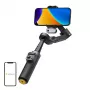 AOCHUAN Smart X3 AI Tracking Gimbal Stabilizer with LED Light and Selfie Stick for Smartphone, Black