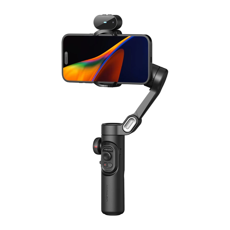 AOCHUAN Smart XE 3-Axis Gimbal Stabilizer with AI Tracking and Gesture Control for Smartphone, Black