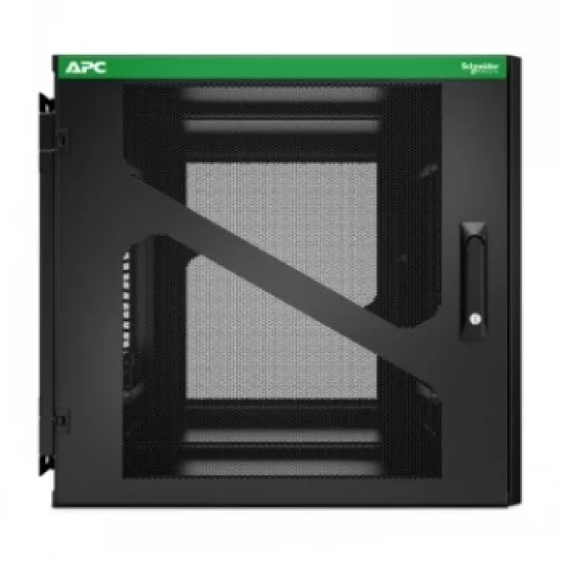 APC NetShelter 12U Wall-Mount Rack Enclosure Cabinet with Side-Mount UPS Depth, Black