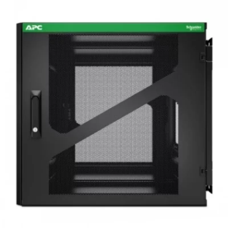 APC NetShelter 12U Wall-Mount Rack Enclosure Cabinet with Side-Mount UPS Depth, Black