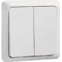 APC Schneider Electric Merten System M Two-Way Rocker Switch, Polar White Thermoplastic, 10AX 250V, Flush-Mount, IP20, Screw Terminals, Halogen-Free 506254