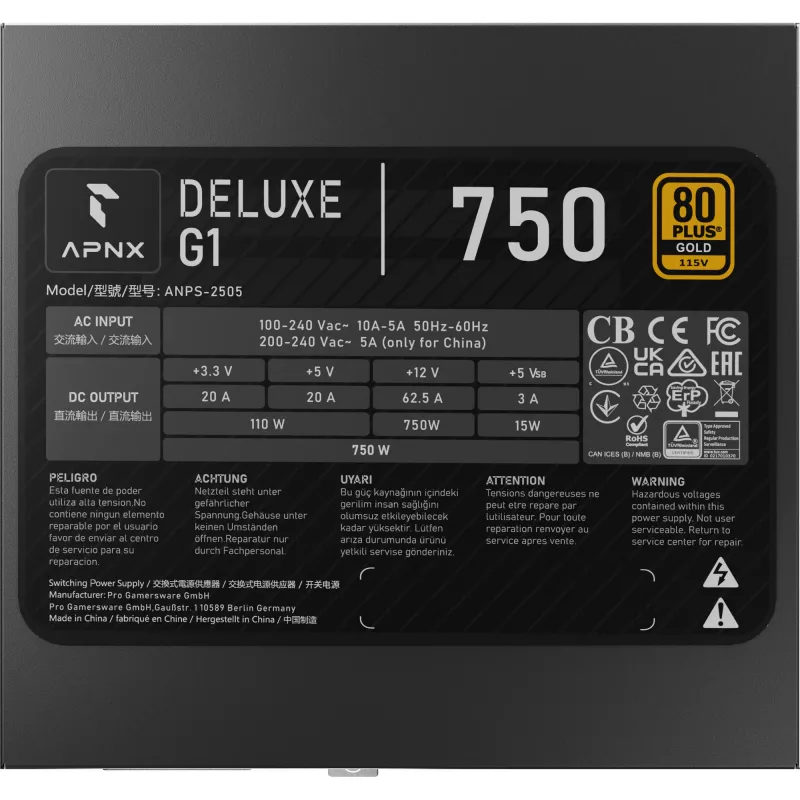 APNX DELUXE G1 750 (Black, 750 Watt)