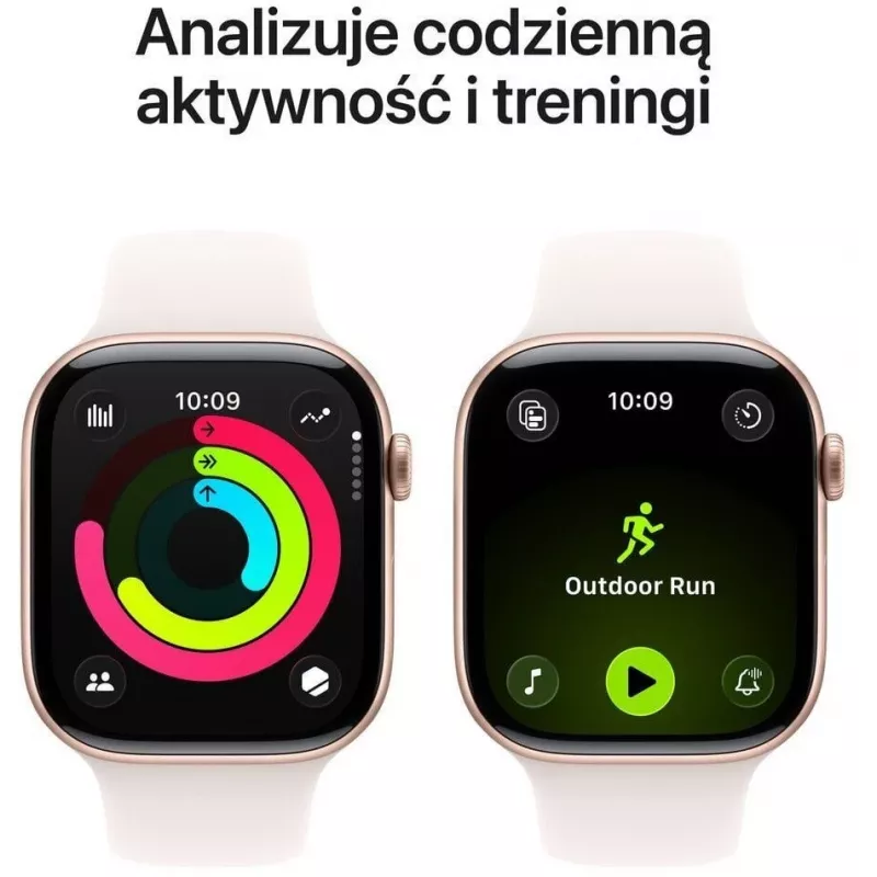 Apple Watch Series 11 GPS 46mm Rose Gold Aluminium Case with Light Blush Sport Band - S/M, Model A3333, MEV64RK/A