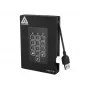 Apricorn Aegis Padlock Fortress A25-3PL256-500F 500GB FIPS 140-2 Level 2 Encrypted External Hard Drive, USB 3.2 Gen 1, AES 256-bit XTS, Black