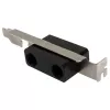 Aqua Computer G1/4 Bulkhead Fitting with Slot Bracket for External Water Cooling Pass-Through