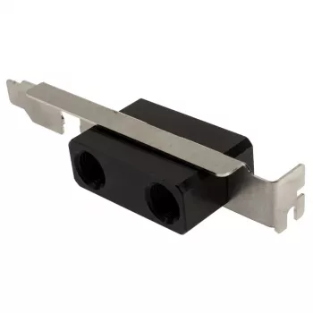 Aqua Computer G1/4 Bulkhead Fitting with Slot Bracket for External Water Cooling Pass-Through