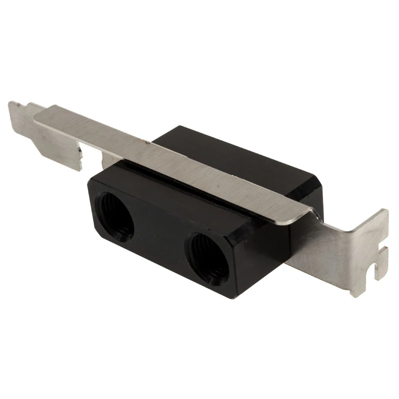 Aqua Computer G1/4 Bulkhead Fitting with Slot Bracket for External Water Cooling Pass-Through