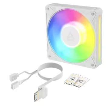 ARCTIC BioniX P12 A-RGB White 120mm PWM Case Fan, 450-3000 RPM, Addressable RGB, Daisy Chain